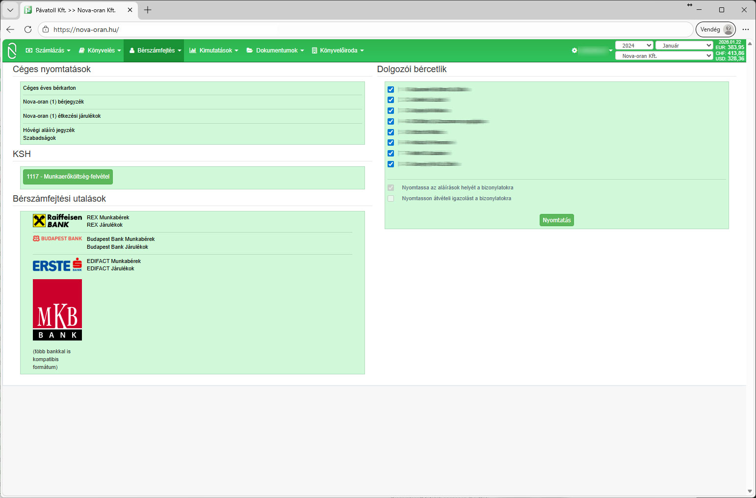 B�rsz�mfejt�si nyomtat�sok